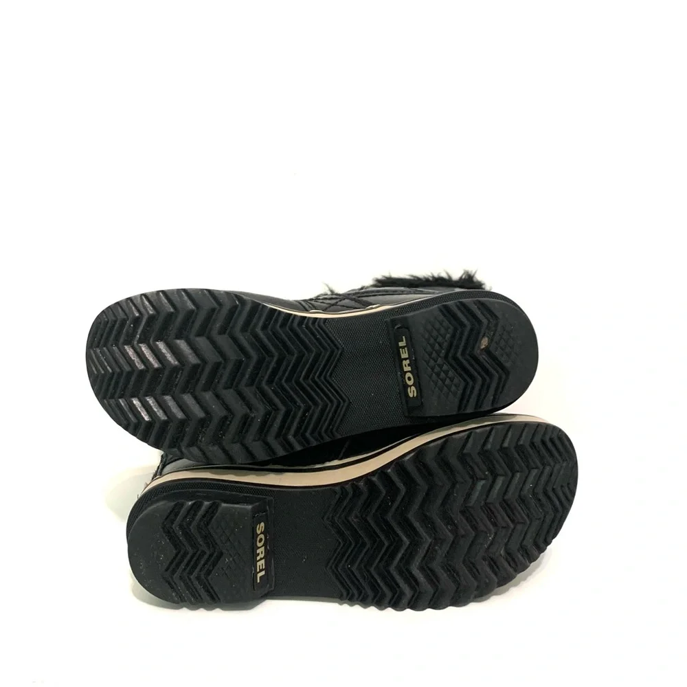 SOREL Big Kids Tofino Il Waterproof Winter Boots Black Big Kids Size 2 Faux Fur